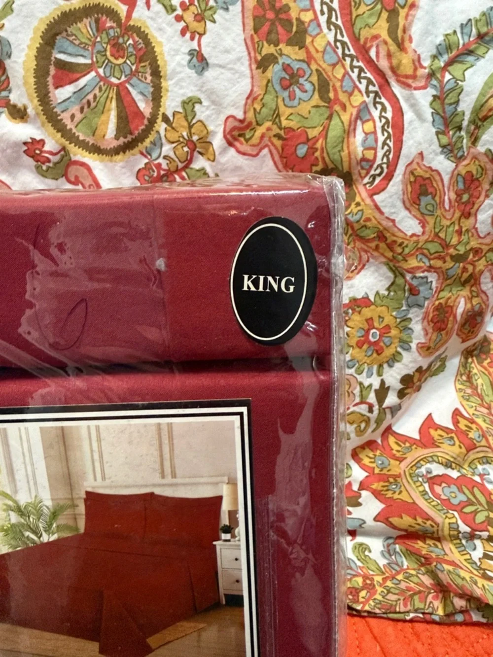 King Size 6-Piece Dyed Bed Sheet Set - Deep Burgundy
